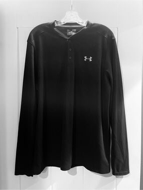 Under Armour Black Long-Sleeve Henley Top